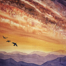 "Sunset over the Pentlands" by Marjorie Rae