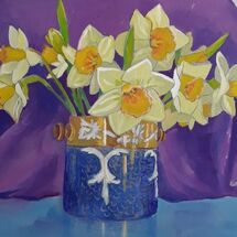 "Daffs in an Old Pot" by Margaret Cummins