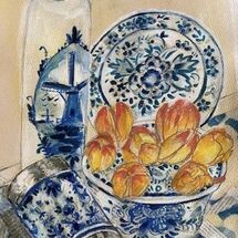 "Delft & Tulips"by Maggie Brown