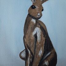 "Sitting Hare" (from a Bronze statue) by Judith Jaggard
