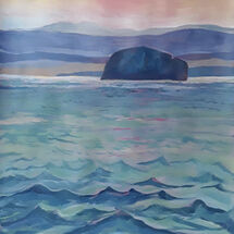 "Winter Evening Silhouette - Bass Rock" by Margaret Cummins