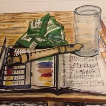 "Should I paint, play my recorder or put my feet up and have a mint" by Jan Callender
