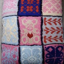 The other side of cushion. The heart is for the NHS - by Cynthia Bruce