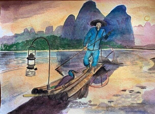 "Fishing with Cormorants" by Jan Callender