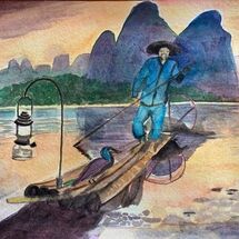 "Fishing with Cormorants" by Jan Callender