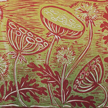 Lino cut print - 3 colour print by Rowena Millard