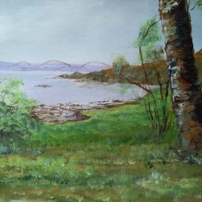 "Looking towards the Forth Bridge"
