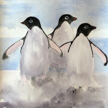 "Penguins having fun" by Barbara Wade