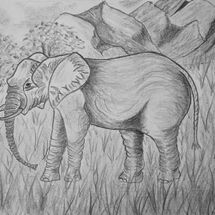 "Nellie the Elephant in Natural Habitat" by Judith Jaggard