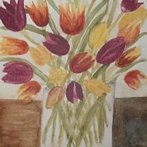 "Tulips in a vase" by Judith Jaggard
