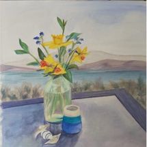 Daffodils and Landscape