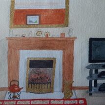 'My Lounge from sofa" by Judith Jaggard