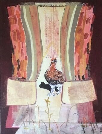"Red Grouse entering the stage' by Gabi Piche-Paterson