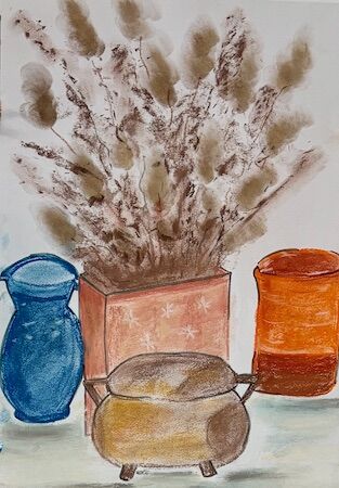 Using both hands to create interesting art