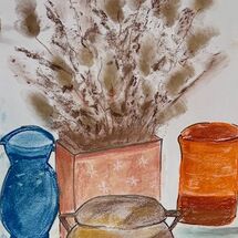 Using both hands to create interesting art