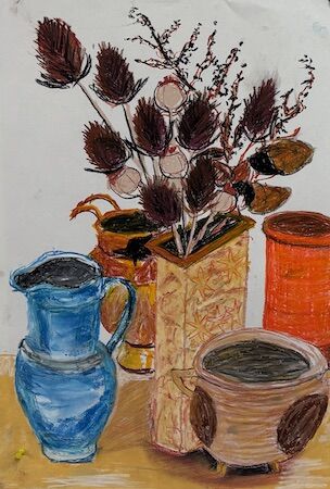 Using both hands to create interesting art