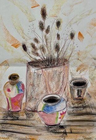 Using both hands to create interesting art