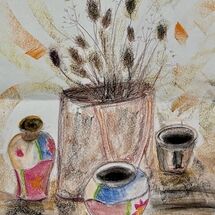 Using both hands to create interesting art