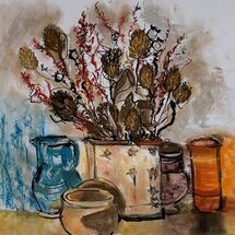 Using both hands to create interesting art