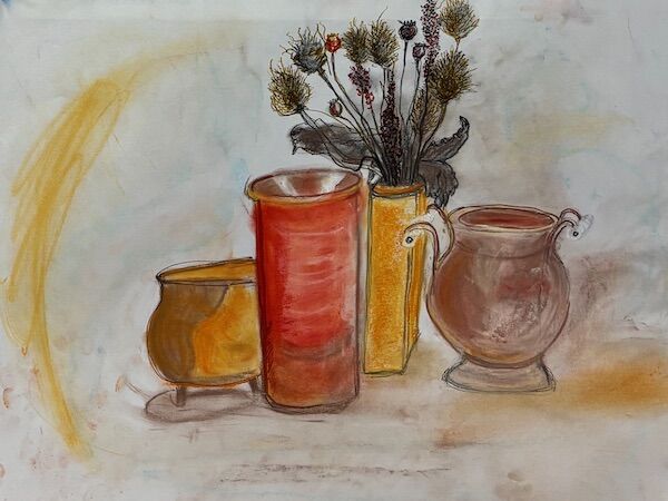 Using both hands to create interesting art