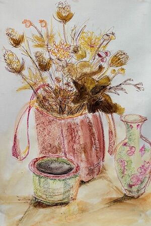 Using both hands to create interesting art