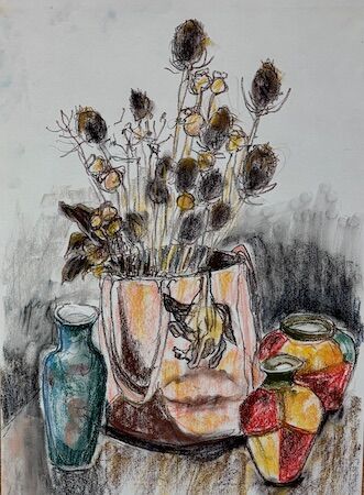 Using both hands to create interesting art