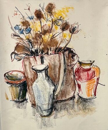 Using both hands to create interesting art