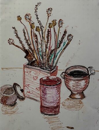 Using both hands to create interesting art