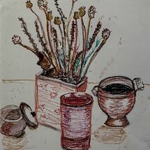 Using both hands to create interesting art