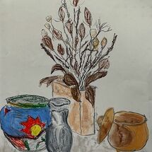 Using both hands to create interesting art