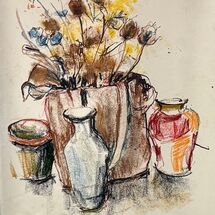 Using both hands to create interesting art