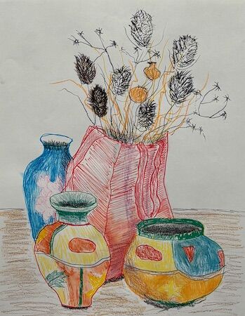 Using both hands to create interesting art