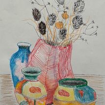 Using both hands to create interesting art