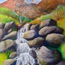 "Waterfall, Balmeanoch, Loch Earn" by Joan Patterson