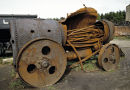 Burst boiler on steam traction engine. Beamish Museum.