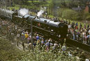 35028 Clan Line at Ruabon, Wales.