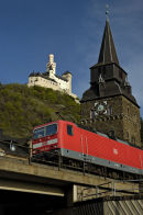 Railway in Rhine Valley at Braubach.