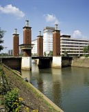 Duisburg Harbour, lifting bridge.