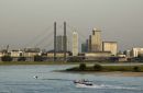 View of Duesseldorf and the Rhine from the south.