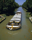 Working barge "Esperance" on the Canal du Midi in the early 80's