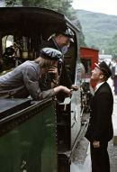 Time for a chat on the Festiniog Railway, late 70's