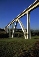 Modern Railway Viaduct on the new route between Kassel and Würzburg.
