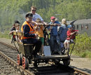 Trolley ride at Bochum Railway Museum.
