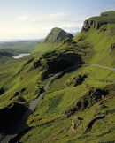 Road through the Quiraing, Isle of Skye, Scotland.