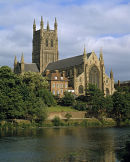 Worcester Cathedral & River Severn.