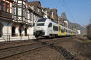 German local train Bacharach, Germany.