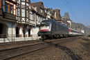Euro-city train, Bacharach, Germany..