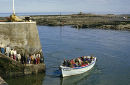Farne Island boat trip, Seehouses, Northumberland, UK. (1980s)