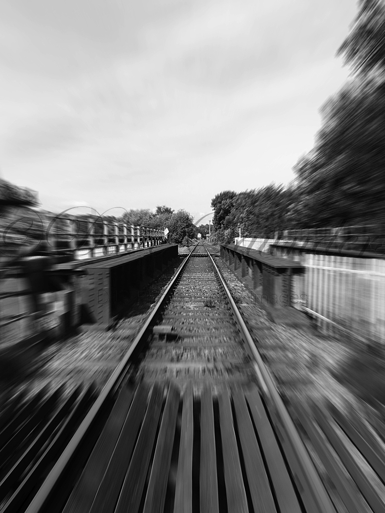 From the back of a train.