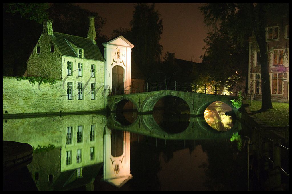 Bruges night time reflection (1)